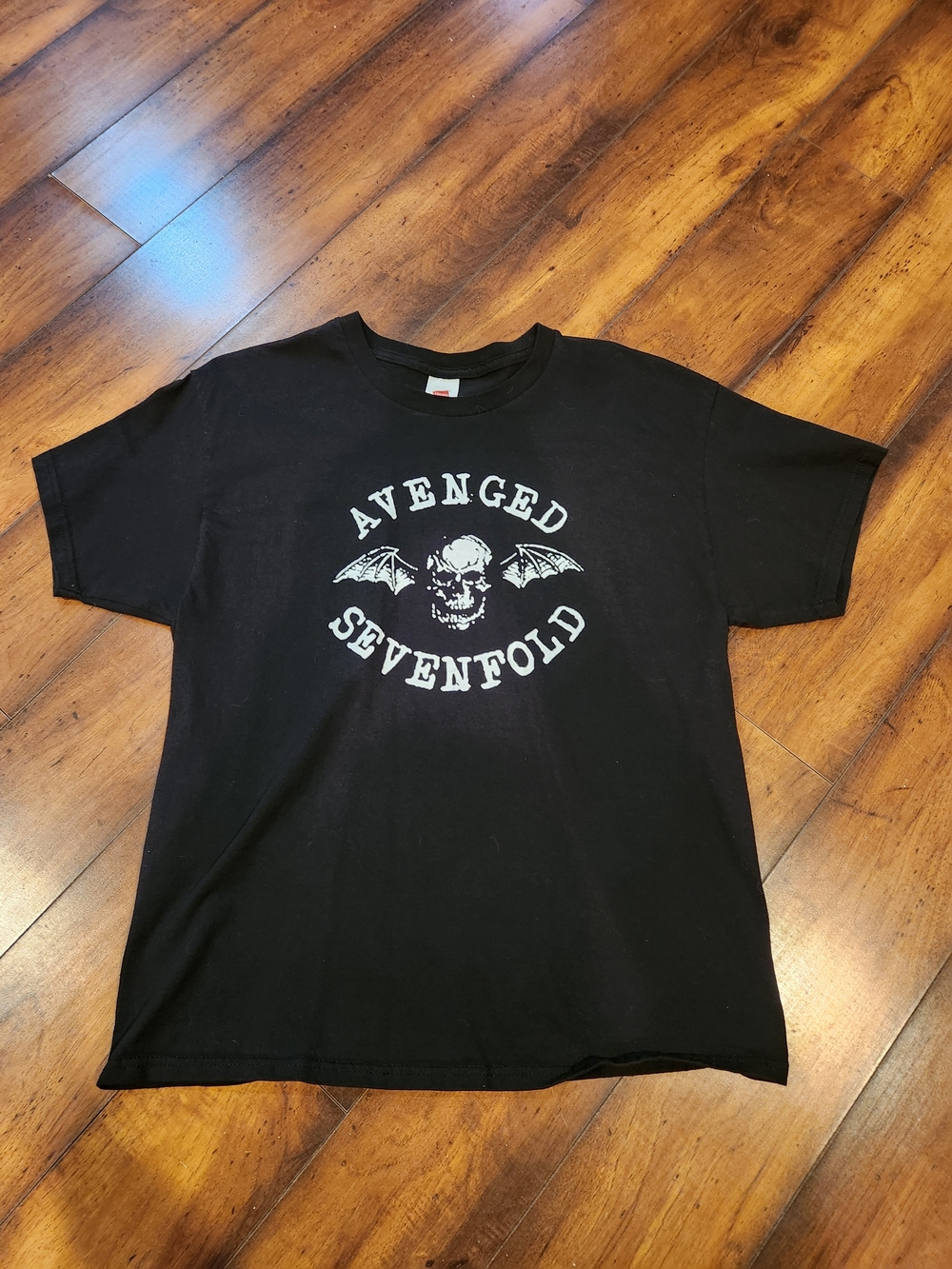 Hanes Black Avenged Sevenfold Skull Logo Tee